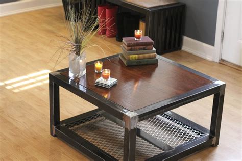 steel box frame coffee table|steel coffee table designs.